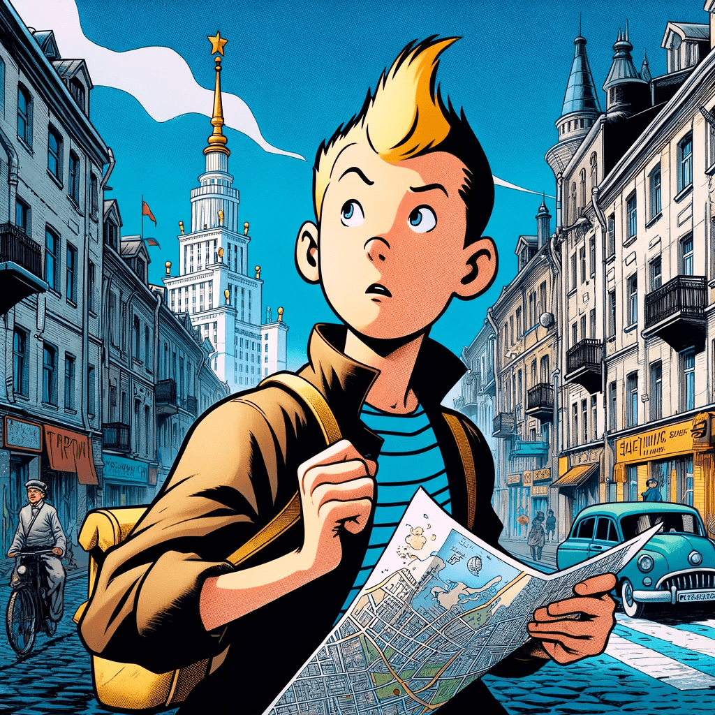 Tintin-youthful-adventurous-in-the-streets-of-a-Soviet-city